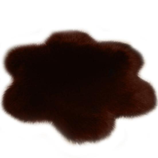 Plum Blossom Shape Soft Washable Carpet Floor Rug Warm Cushion Bedroom Mat Pad