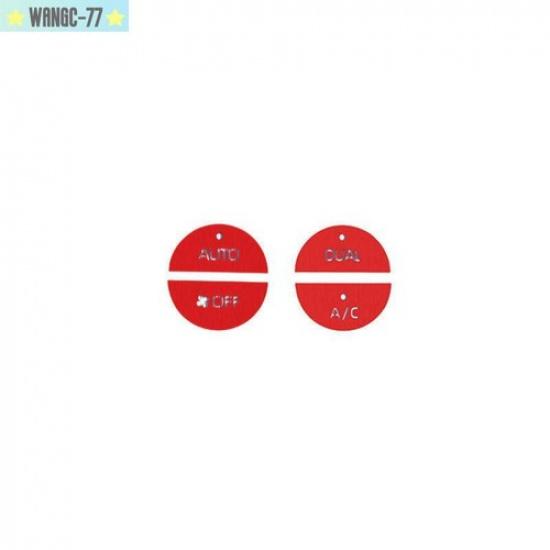 Red Fit For Toyota RAV4 - Aluminum Central Console AC Switch Button Trim