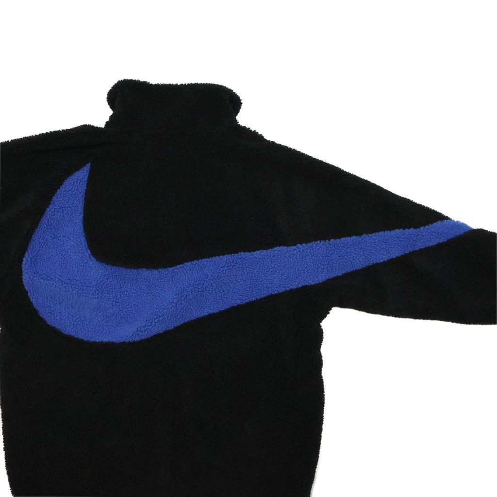 Nike Big Swoosh Reversible Boa Jacket Black Game Royal