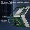 360 Rotating Ring Holder Magnetic Wireless Charging Phone Case for Samsung Galaxy Z Flip 7 6 5 4 3 Flip7 Flip6 Flip5 Flip4 Cover