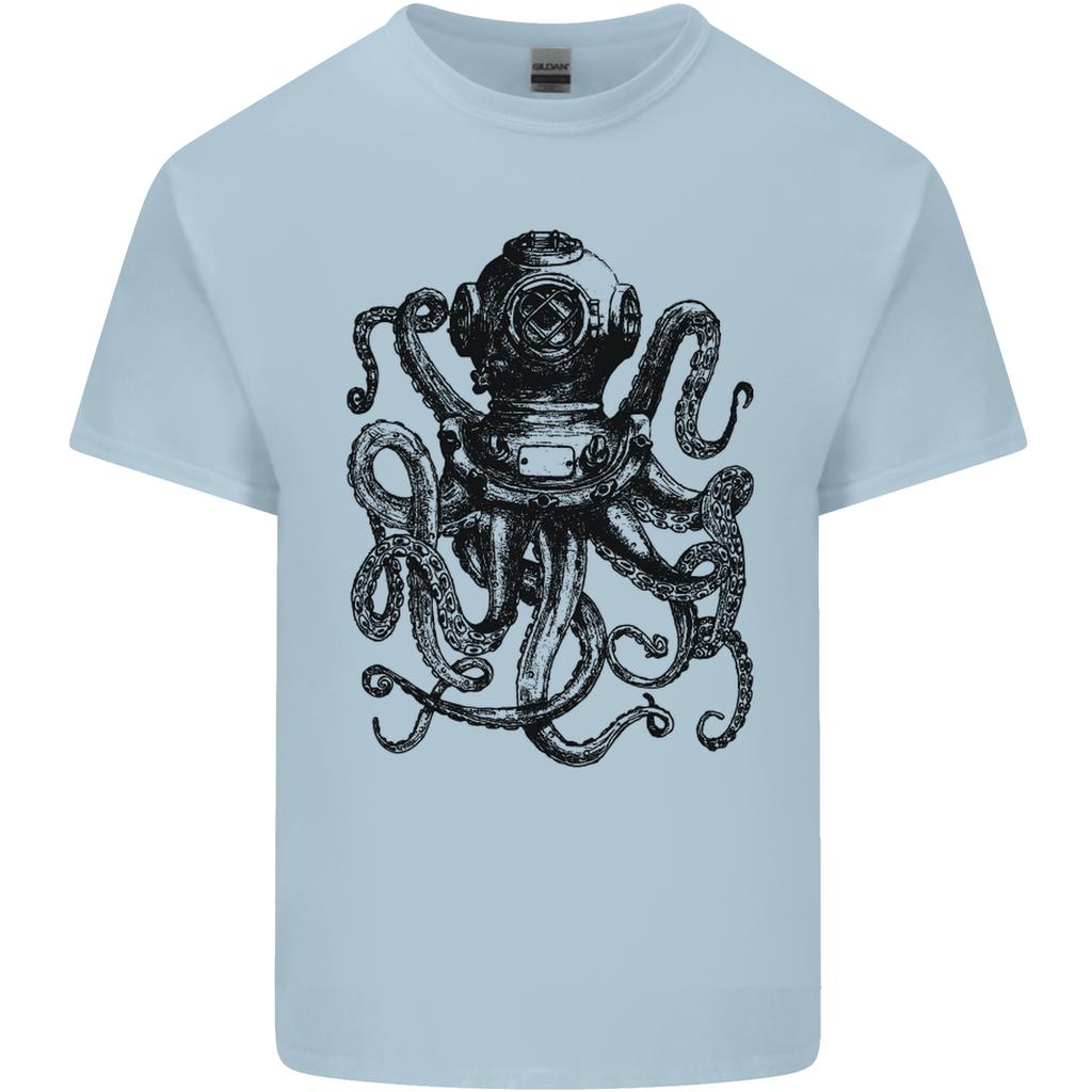 Scuba Octopus Diver Dive Diving Unisexs Light Cotton TShirt