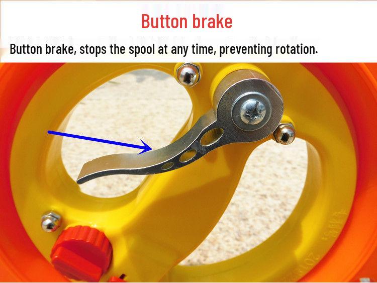 High-End Stainless Steel Kite Reel with Handbrake, Anti-Reverse, and Large Bearing for Sea Fishing
