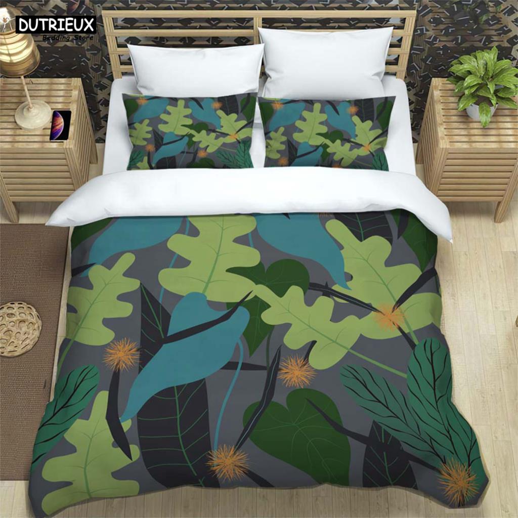 Abstract Floral Digital Printed Polyester Bedding set, Three Piece set, soft, atmospheric, comfortable, And Soft Couple Gift