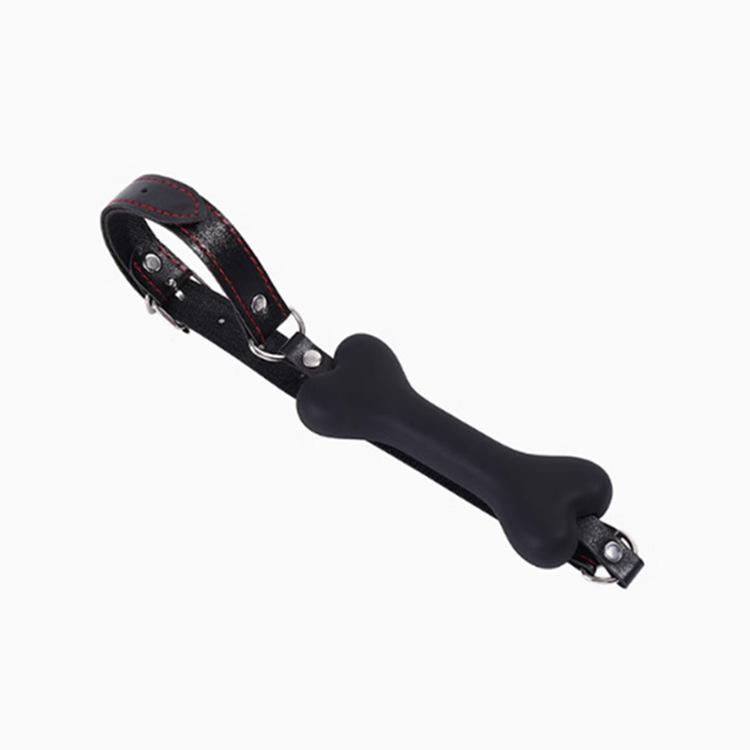 Silicone Dog Bone Gag Mouth Opener for Adults - Soft Erotic Couple Toy