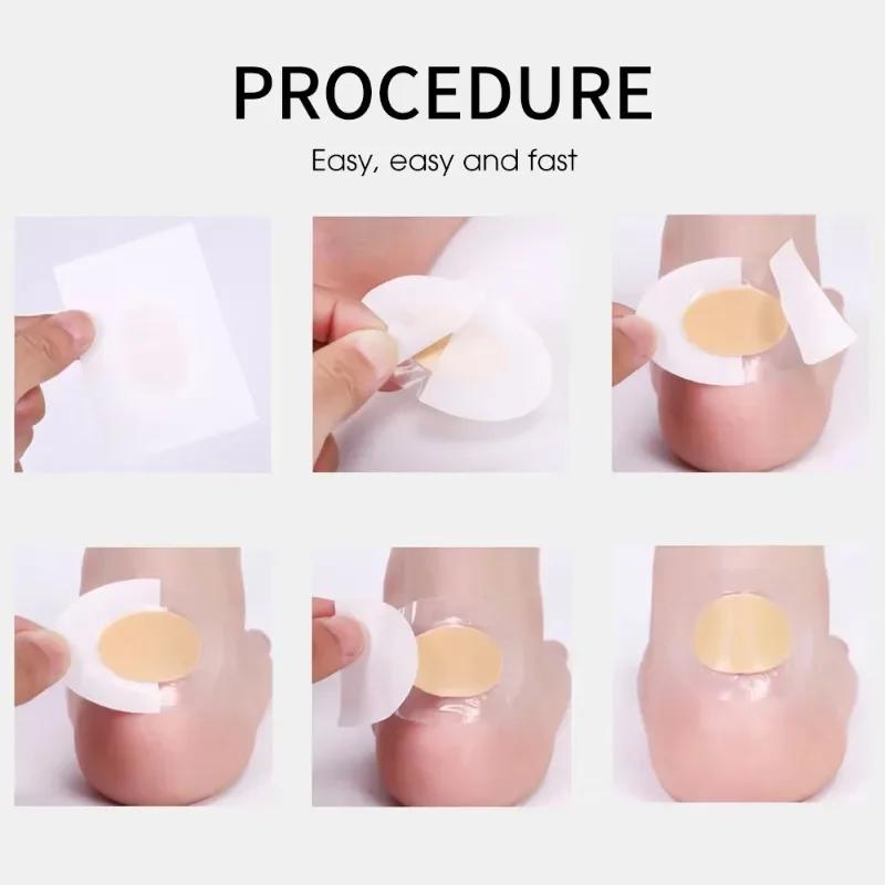 100pcs Gel Heel Protector Foot Patches Adhesive Blister Pad Heel Liner Shoes Stickers Pain Relief Plaster Foot Care Cushion Grip