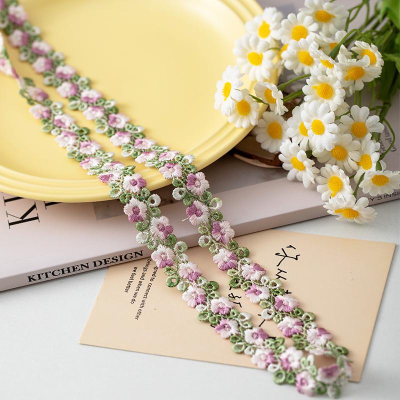 2meters/Lot Flower Lace Ribbons For Party Dress Clothing Sewing Accessories Sewing Materials Needlework Diy Crafts Supplies Sale