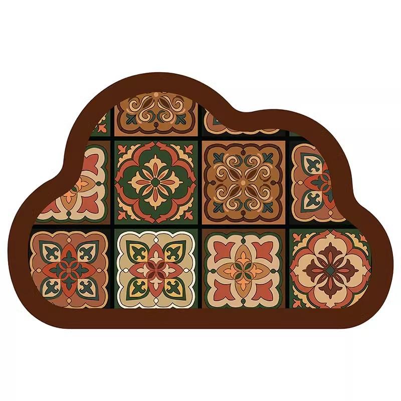 Irregular Carpet Entrance Door Mat Bathroom Water Absorption Mat Household Diatomaceous Earth Non-Slip Foot Mat Entryway