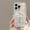Trendy Gold Foil Flower Protective Phone Case For iPhone 17 Air 16 16e 15 13 12 11 Pro Max Pro Plus Lightweight Funda Cover