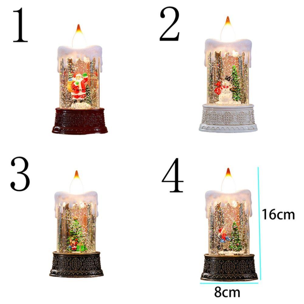 Battery Powered Christmas Wind Lantern Sculpture Kawaii Christmas Plastic Ornament Office