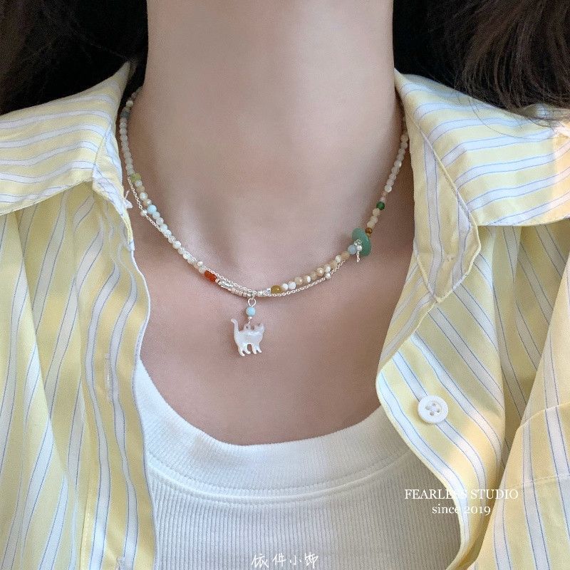 

Vintage Double-layer Cat Niche Versatile Necklace