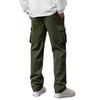 Men Casual Slim Fit Straight Leg Outdoor Multi Pocket Cargo Pants Lightweight Breathable Drawstring Waist Long Trousers