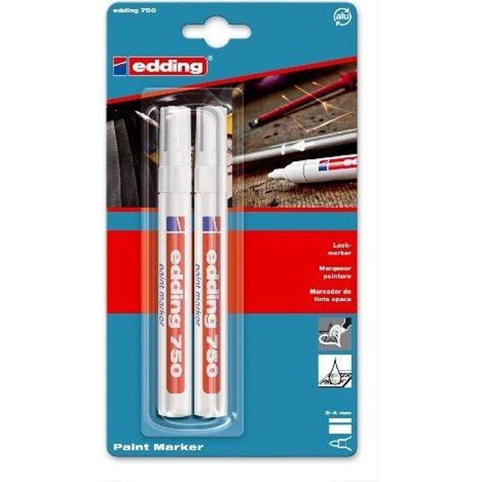 Marqueur Peinture - Edding - 4-750-2 - Pointe 2/4 mm - Lot de 2 - Indélébile