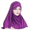 Fashion Women Headscarf Round Beads Faux Pearl Headwear Scarf Wrap for Daily Life