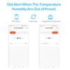   WiFi   Temperature Humidity Detector LCD Display Sensors High Low Temperature Humidity Alarm Function Intelligent Home Indoor Detector Real-time