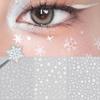 Christmas Face Snowflake Sticker 5D White Snowflake Round Tattoo Eyeshadow Stickers Fo Festival Nail Body Makeup Bling Jewel DIY