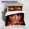 Croatia Football Printed Bedding 3 Piece Set Cozy Breathable Bed Cover Set as Housewarming Holiday Gift