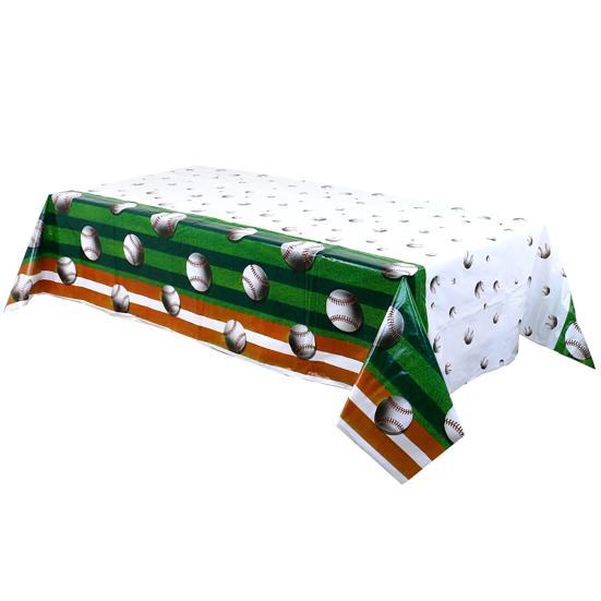 Bordduk Diverse mønstre Tørkbar Engangs Vanntett Flekkbestandig Dekorativ Plast Fotball Baseball Rugby Mønster Rektangulær Bordduk
