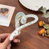 Shaped Heart Trendy Hair Claw Clip In Floral Acrylic For Stylish Hair Updos