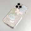 Korean plaid butterfly flower for iPhone17promax Apple 16 mobile phone case 14/13 cute 15