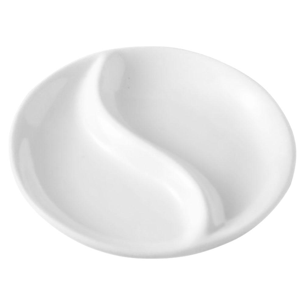 

Симпатичная миска Керамическая тарелка для приправ Обеденные тарелки Маленькие миски для соуса для мюсли Белая керамическая кухонная посуда 8.90X8.90X1.70CM