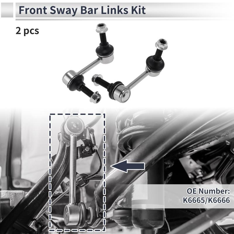 X Autohaux Front Stabilizer Bar Links No Bushing for ISUZU ASCENDER 2003 No.K6665/K6666