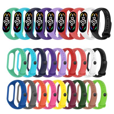 Watch Strap Waterproof Breathable Integrated Soft Silicone One-piece Wristwatch Strap for Xiaomi Mi Band NFC 5/6/7
