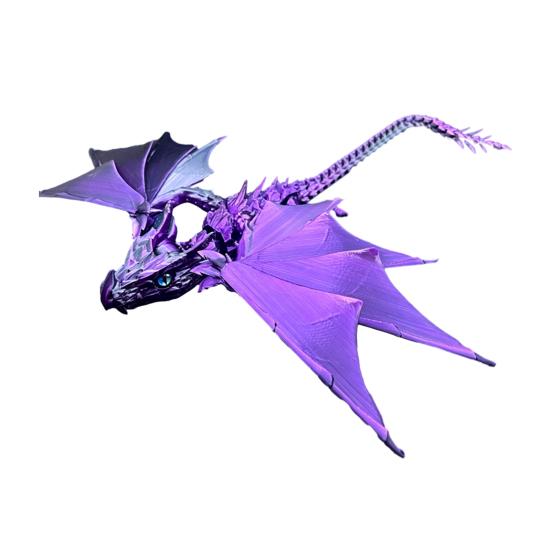 3D Printed Dragon Toy Articulated Bird Fidget Dragon Figurine with Movable Joints Animal B