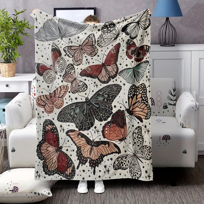 Halloween Pumpkin Christmas Printed Flannel Blanket Soft Cozy Throw Party Home