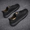 Men's shoes spring 2025 new casual versatile low-top board shoes leather surface waterproof and non-slip sports work trendy shoes