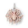 High Quality Trendy Spider Pendant With Web Two Tone Plated Brass Iced Out 5A Zircon Necklace With Tennis Chain