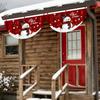 Christmas Outdoor Fan-Shaped Flag Banner Christmas Decor For Home 2026 Christmas Drop Ornament Xmas Navidad Gift New Year