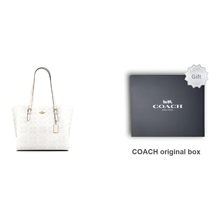 Coach Mollie Metallic Logo Signature Embossed Charm Tote Bag Shopping Bag Coated Canvas Smooth Leather Handheld Shoulder Bag 34 Women tote 1665-IMRFF