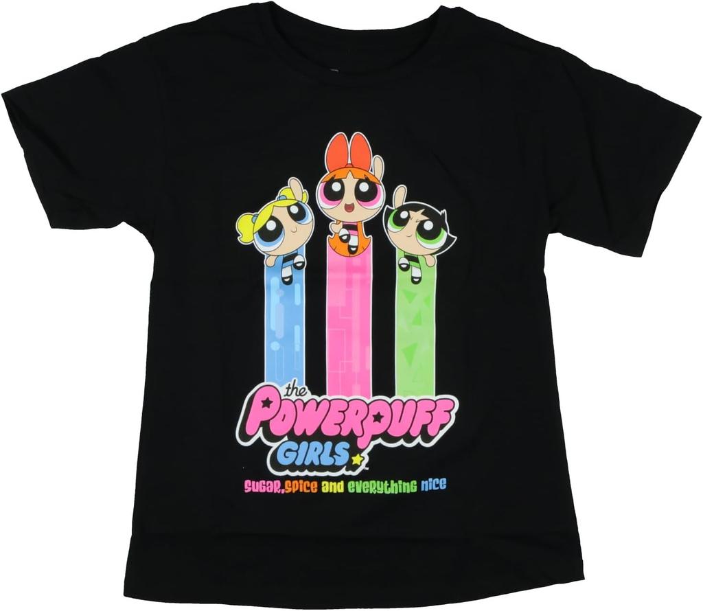 Powerpuff Girls graphic print black T-shirt
