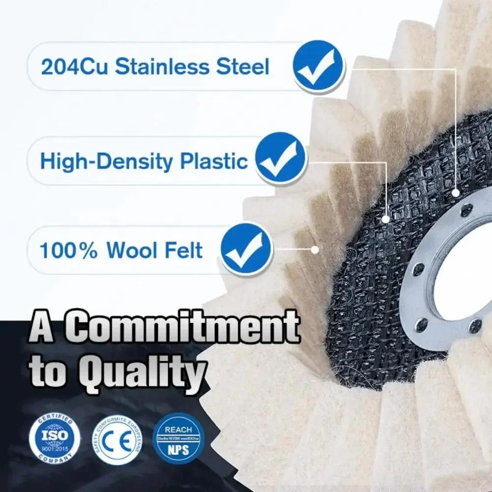 Multi-function Felt Polishing Pads Easy to Use Metal Waxing Polishing Disc  Marble Stone