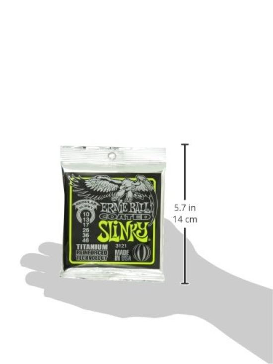 Ernie Ball 3121 Electric Guitar Strings Coated Regular Slinky [Authentic] (10-46)
