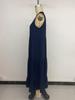 TikTok Europe Sleeveless V-Neck Summer Dress 2026 - Women's Casual Long Dress with Unique Craftsmanship.