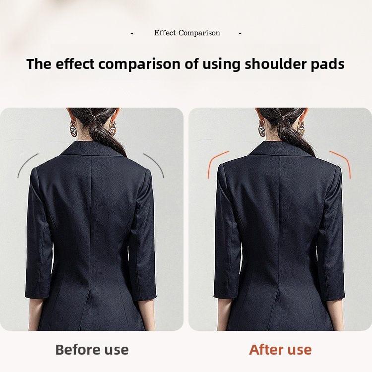 1 Pair of Breathable Invisible Velcro Shoulder Pads for Men and Women, Detachable Sponge, Wide Shoulders Right Angles And Anti-slip Shoulders