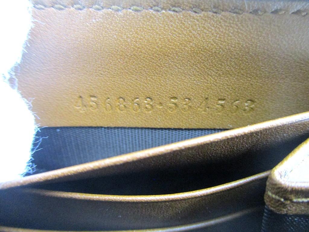 Authentic GUCCI GG Coating Canvas Leather Butterfly Motif Round Zip Wallet #a907  Refurbished