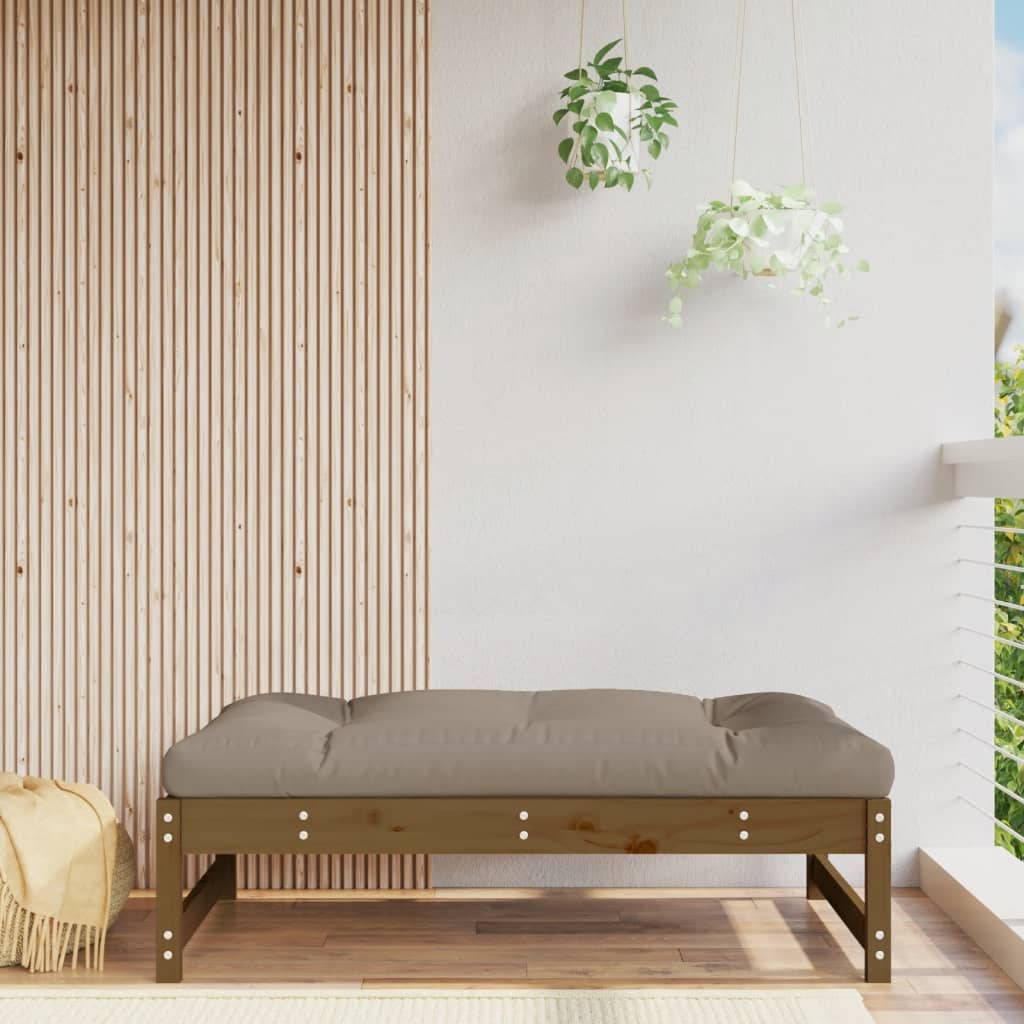 Garden Stool Honey Brown 120x80 cm Solid Pine Wood
