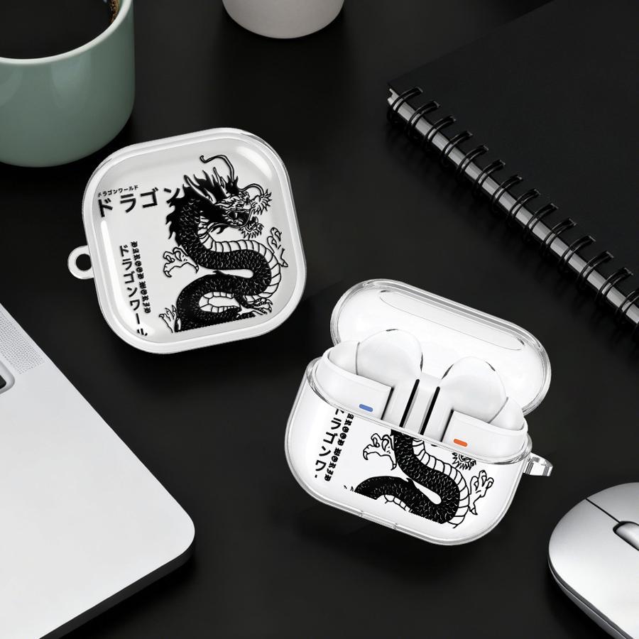 Hülle Für Samsung Galaxy Buds 4Pro 2 2Pro 3 FE 3Pro 4 Pro Live Klare Kopfhörerhüllen Abdeckung Mit Haken Die Welt der Drachenkunst