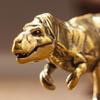 Copper Ancient Animal Tyrannosaurus Rex Statue Car Decoration Craft Home Decor Accessories Retro Brass Dinosaur Miniature Figure