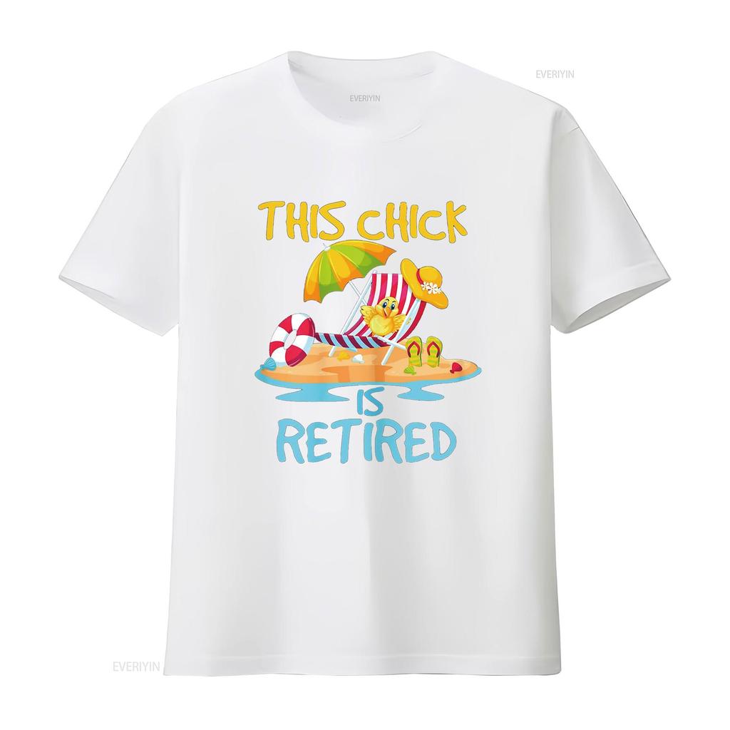 This Chick is retired Women Retirement T Shirt vintage Washed Comfortable fashion Slightly Unisex designer clothes Versatile