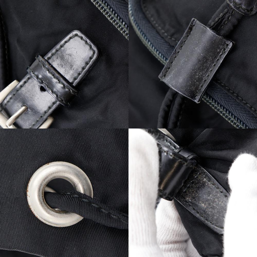 Prada Backpack Daypack Black Nylon Women Used