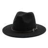Unisex Wool Felt Fedora Hat for Men Women, Coffee Color Autumn Winter Jazz Cap, European American Fashion Top Hat