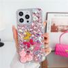 Applicable Iphone17Promax Mobile Phone Case Apple 15 Butterfly 14 Pearl 13 Rhinestone Rose Luxury Hard Case