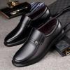 Leather Shoes Men Loafers Slip On Business Casual Leather Shoes Classic Soft  Breathable Men Shoes Flat Size 35-46