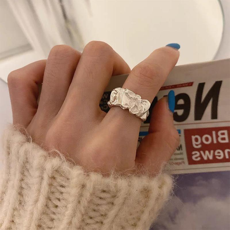 BFCLUB Silver Color Ring For Women Gold Dump Finger Open Vintage Handmade Ring Allergy For Party Birthday Gift