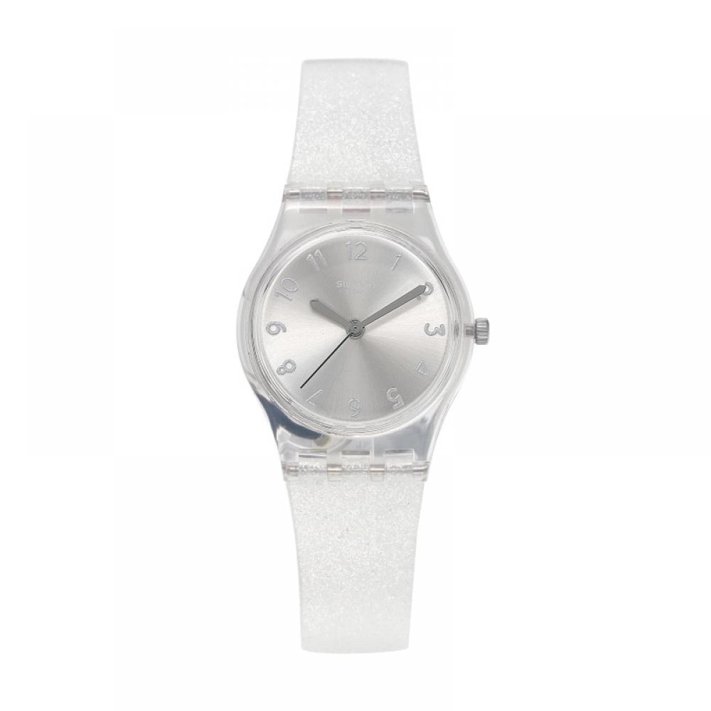 Swatch Lk343e Time To SWatch Silver GliStar Too Women S Urethane Watch