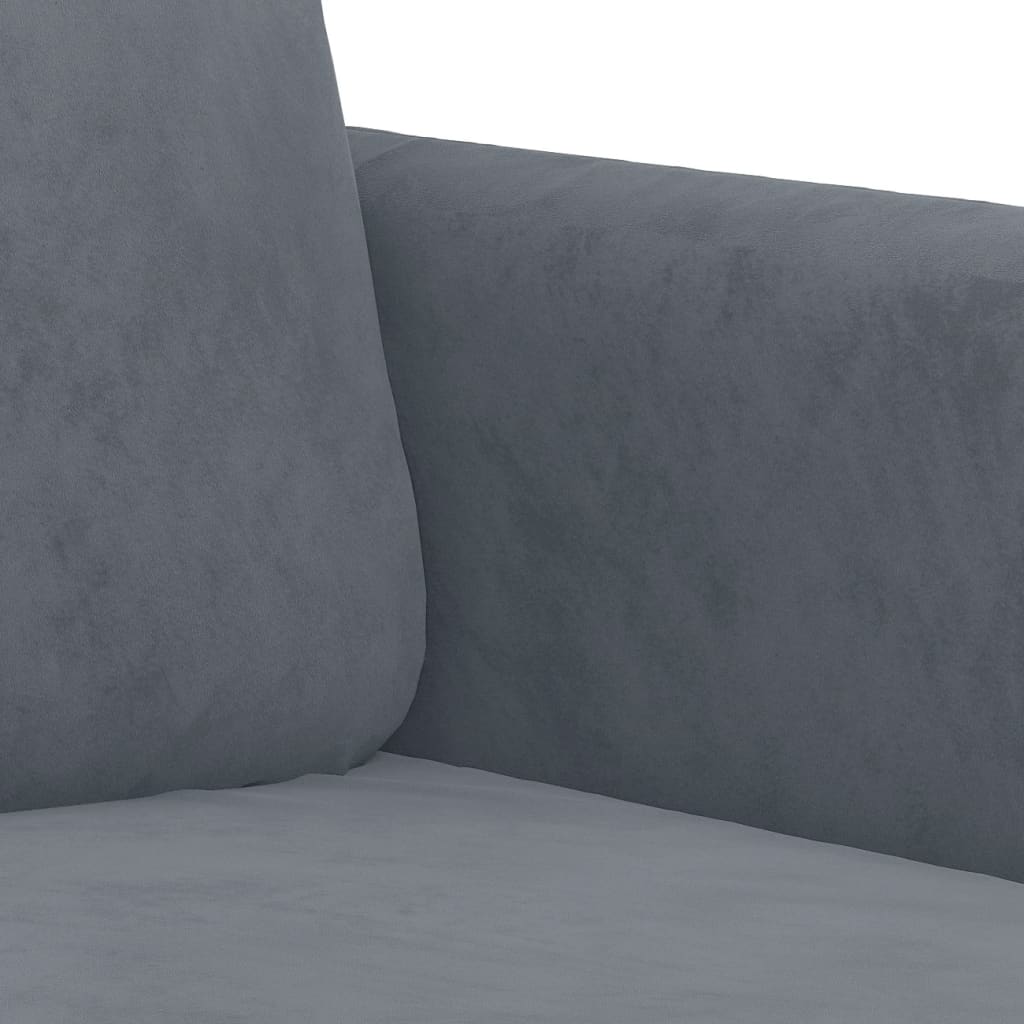 Vidaxl 2-Seater Sofa, Dark Grey, 140 Cm, Upholstered In Velvet