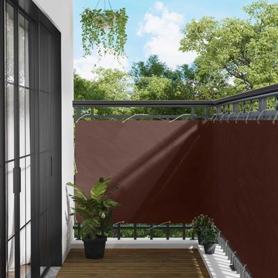 Balcony Privacy Screen Brown 110 X 800 Cm Oxford Fabric